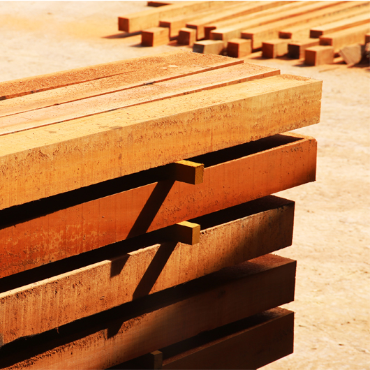 Stacks of timber planks