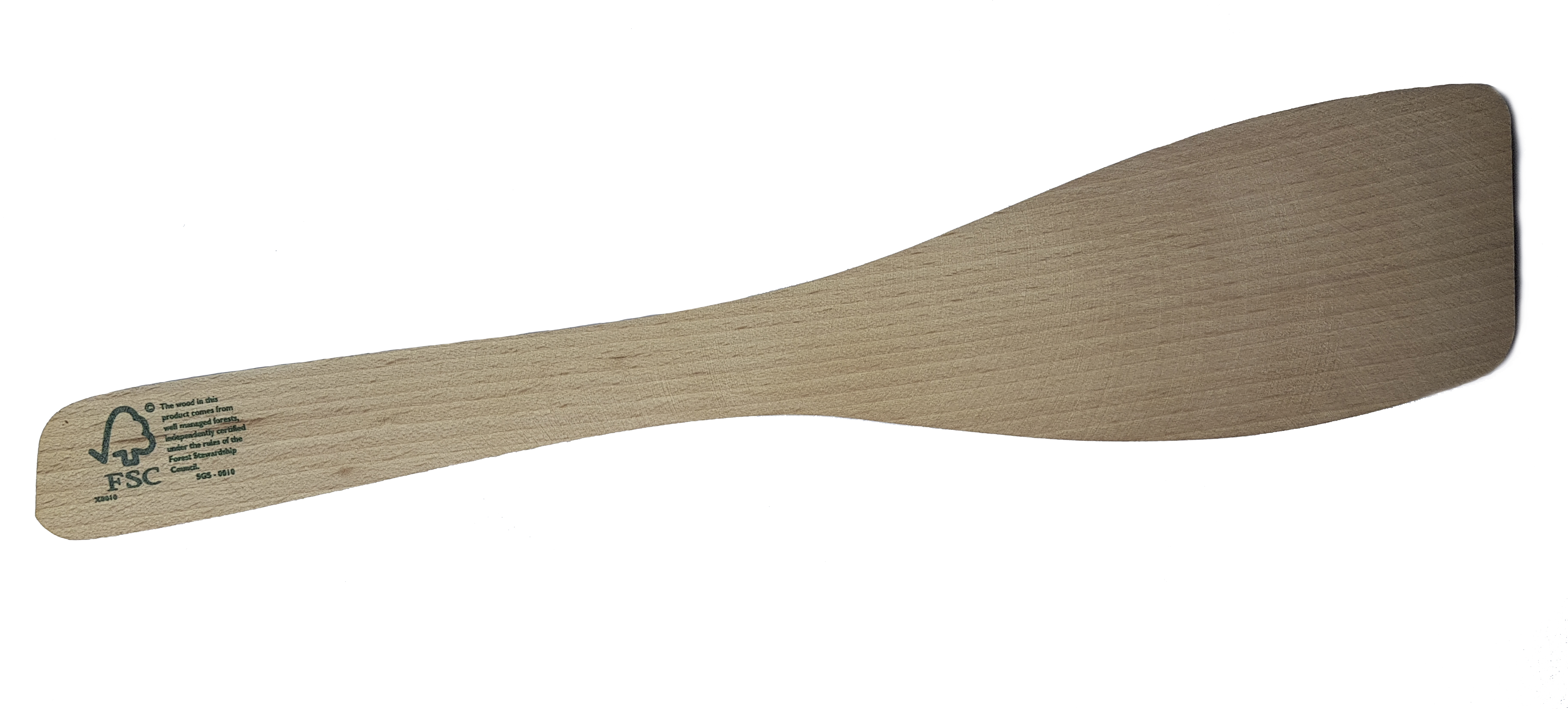 wooden spatula with FSC label