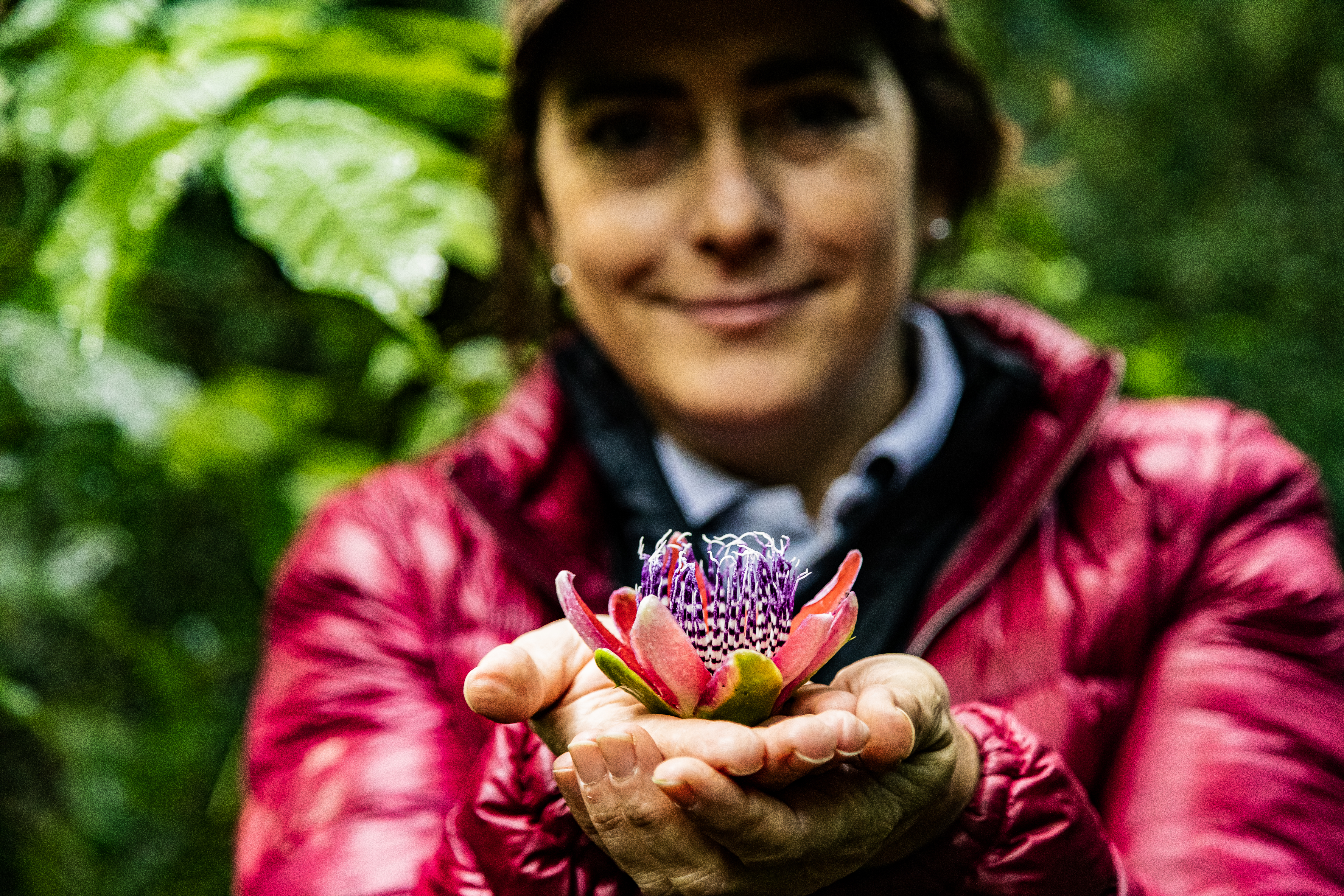 Griselda with a flower