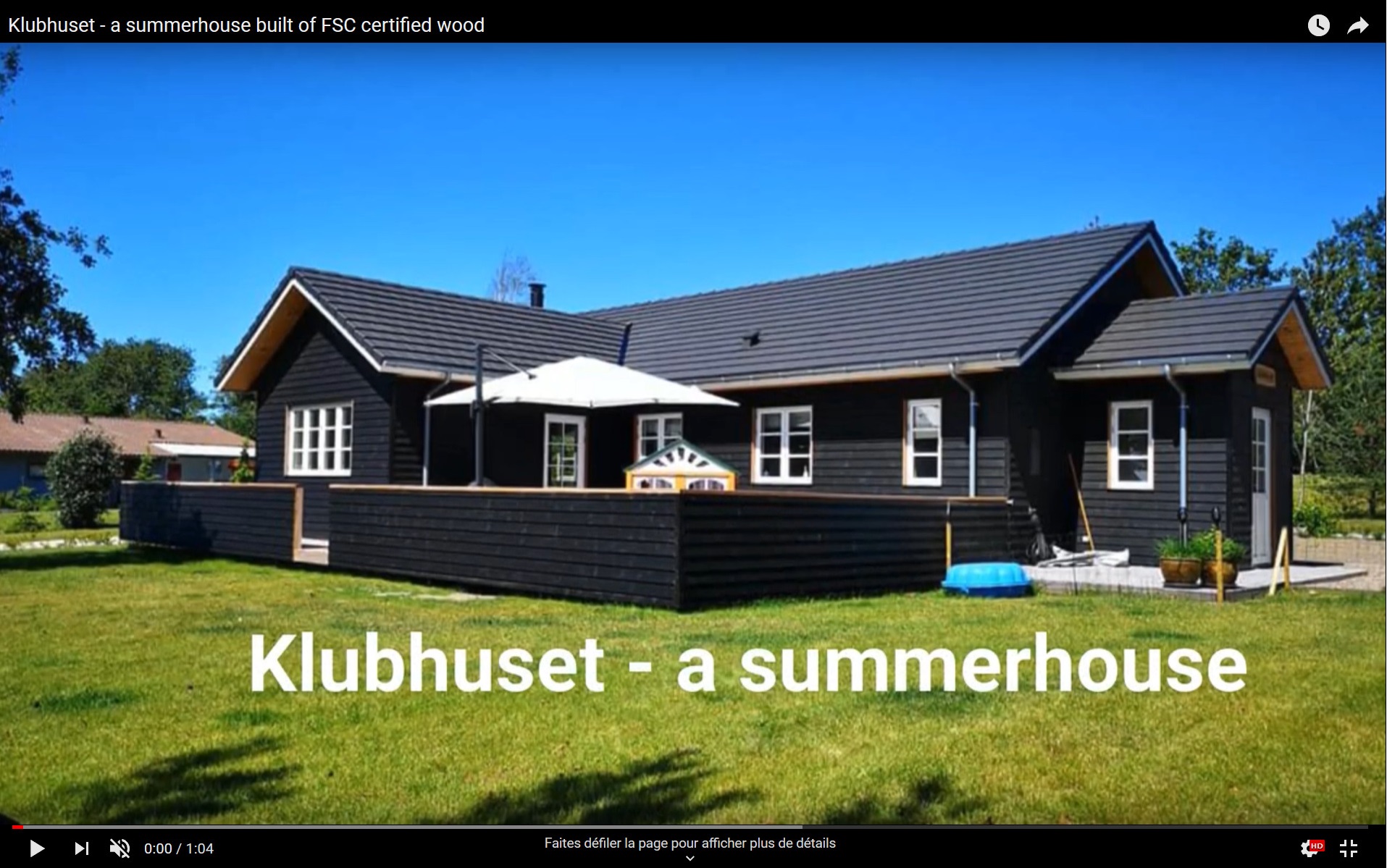Klubhuset - a summerhouse built of FSC certified wood