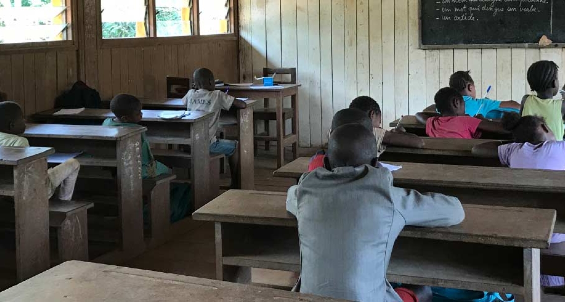 students sitting in a classroom