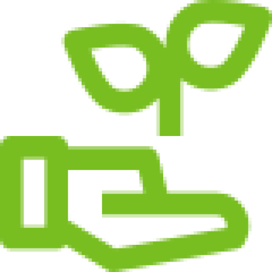 Hand and plant icon