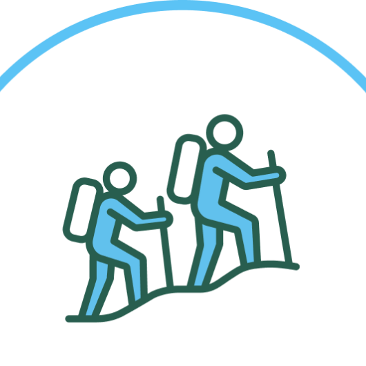 hiking people icon