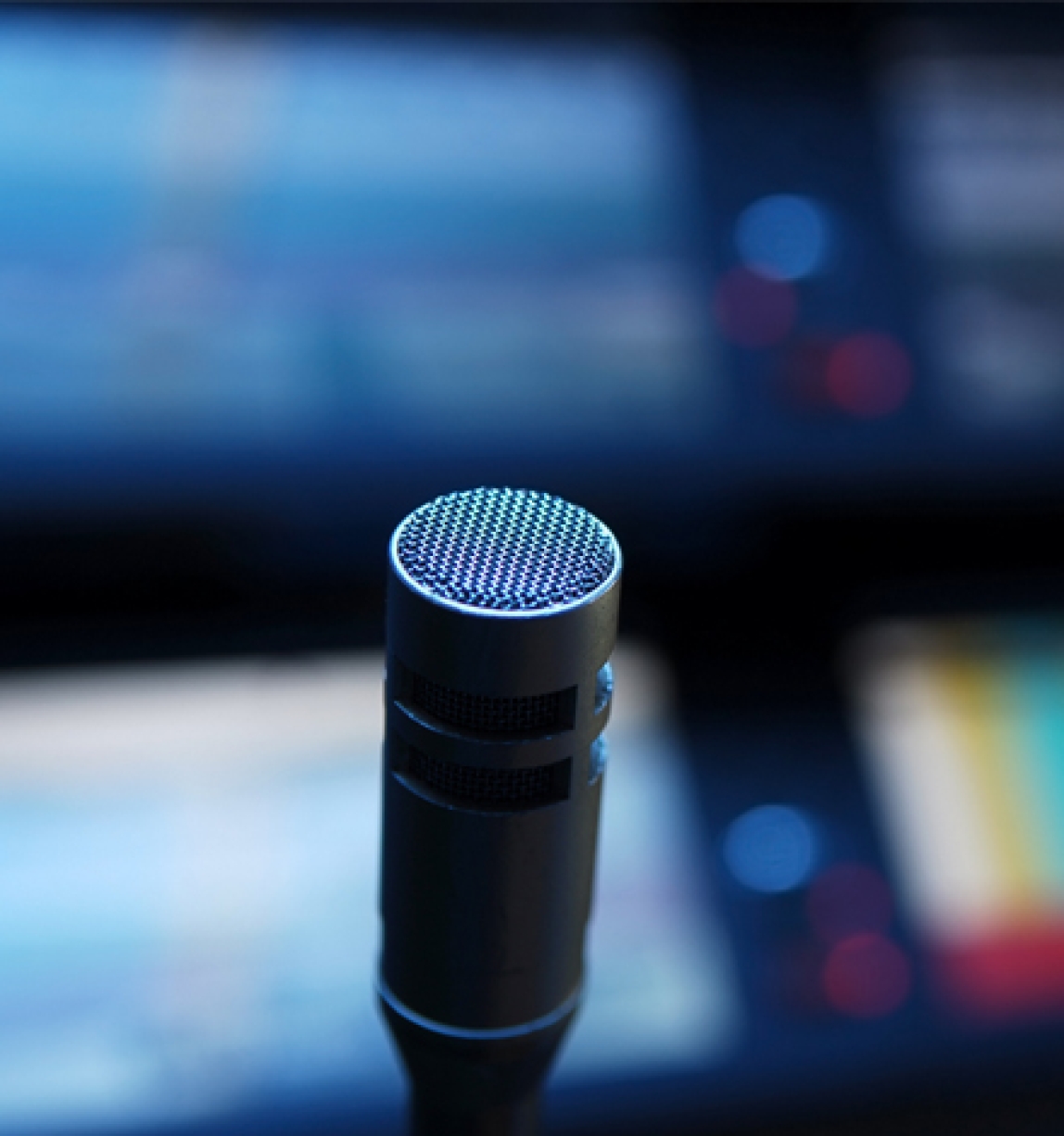 Microphone close-up in studio 