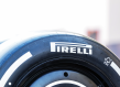 closeup of Pirelly F1 tyre with fsc logo