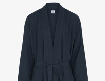 Navy blue dressing gown