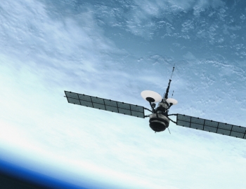 Satellite above the earth