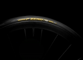 close up of pirelli cycling tire