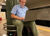 A person working in the metro